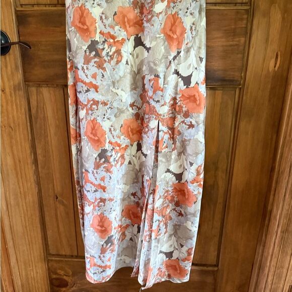 Paper Heart Floral Drape Neck Midi Slip Dress In Multicolor - Picture 4 of 8